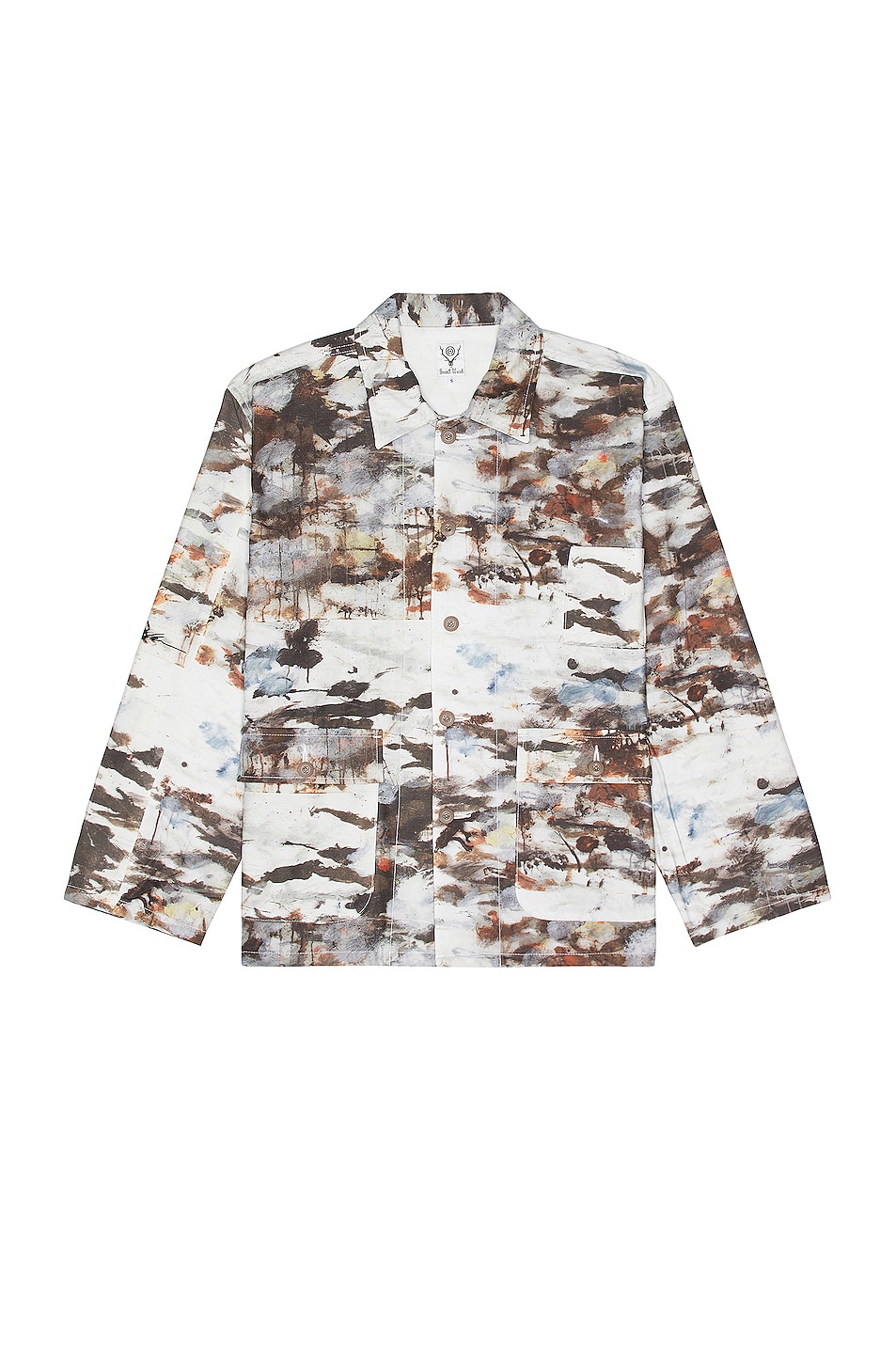 Image 1 of South2 West8 x Ben Miller Hunting Shirt in Taylor River Off White