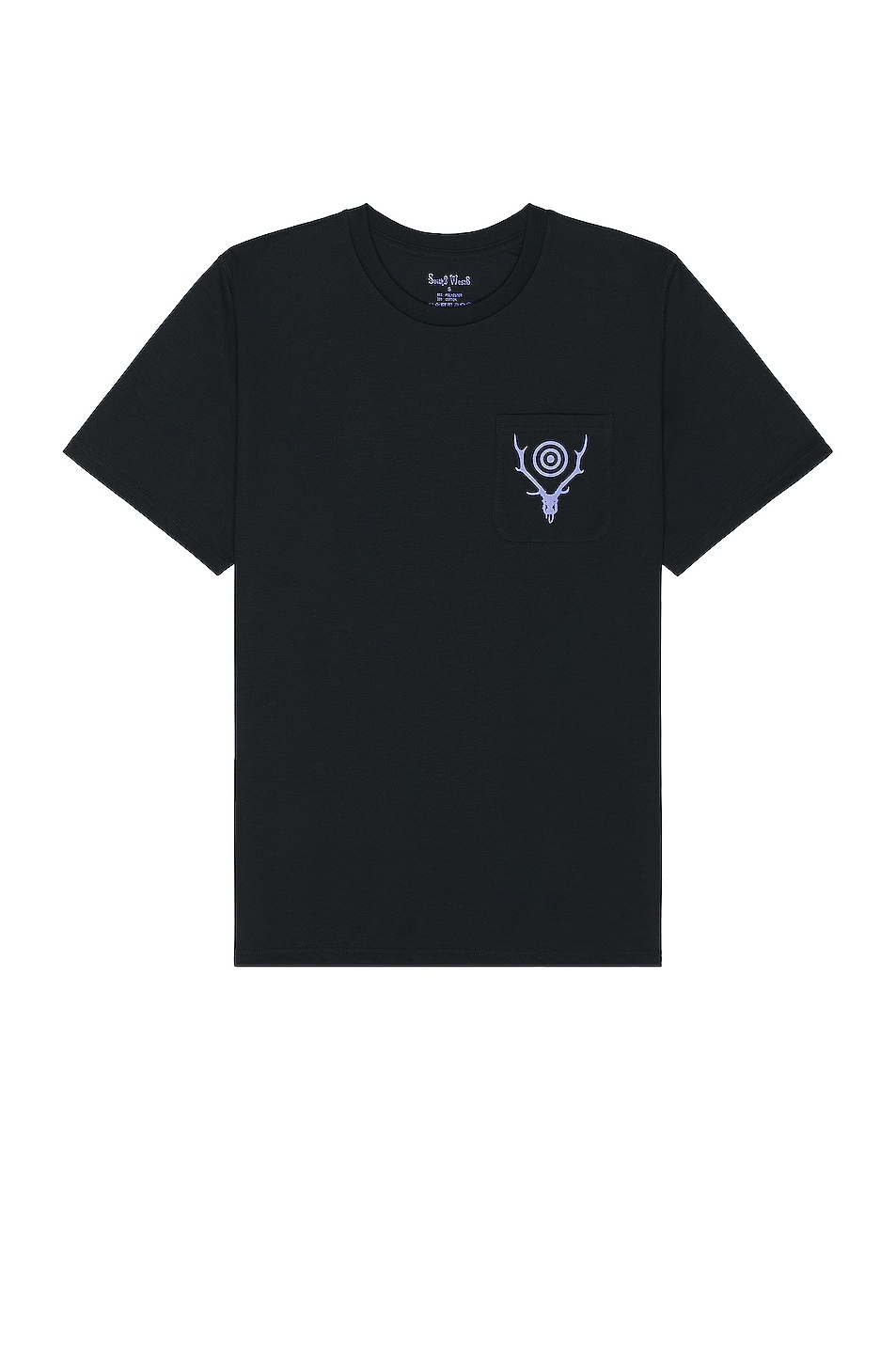 Image 1 of South2 West8 Round Pocket Tee in Black