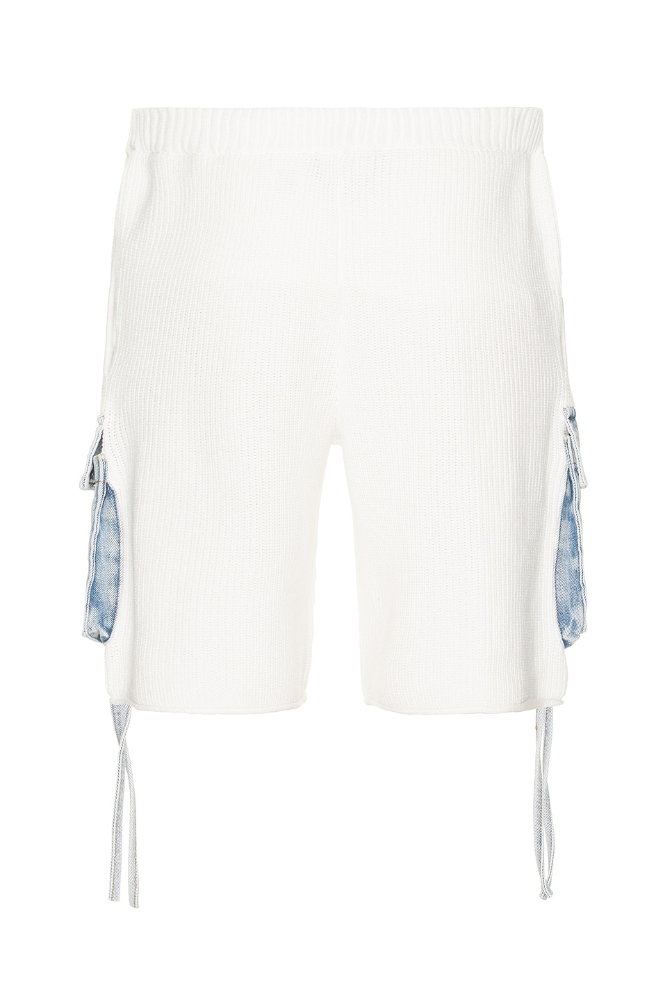 Shop Ser.o.ya Henry Cargo Short In White & Denim