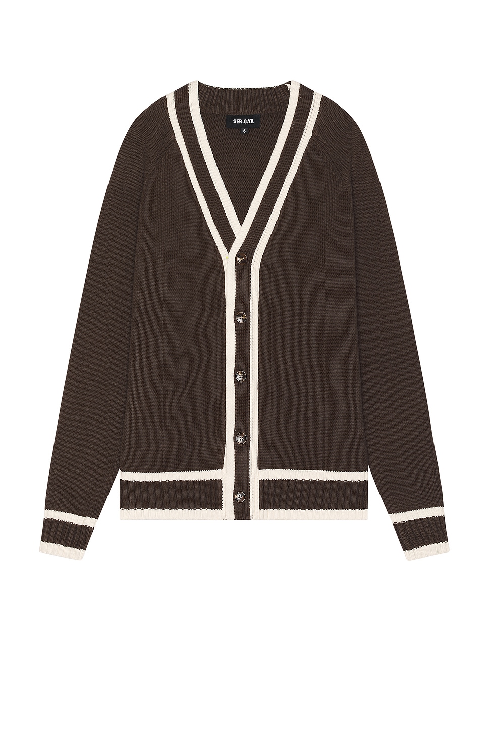 Shop Ser.o.ya Aiden Knit Cardigan In Ash Brown