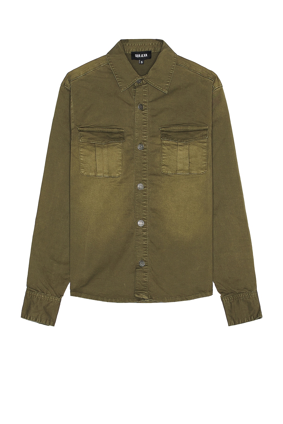 Image 1 of SER.O.YA Cameron Shirt in Vintage Army Green
