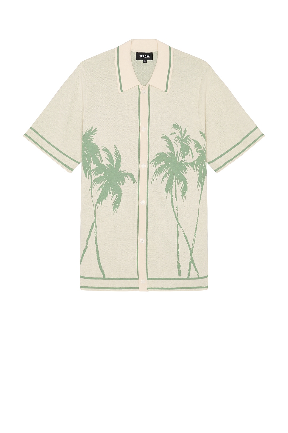 Julian Knit Button Down in Beige