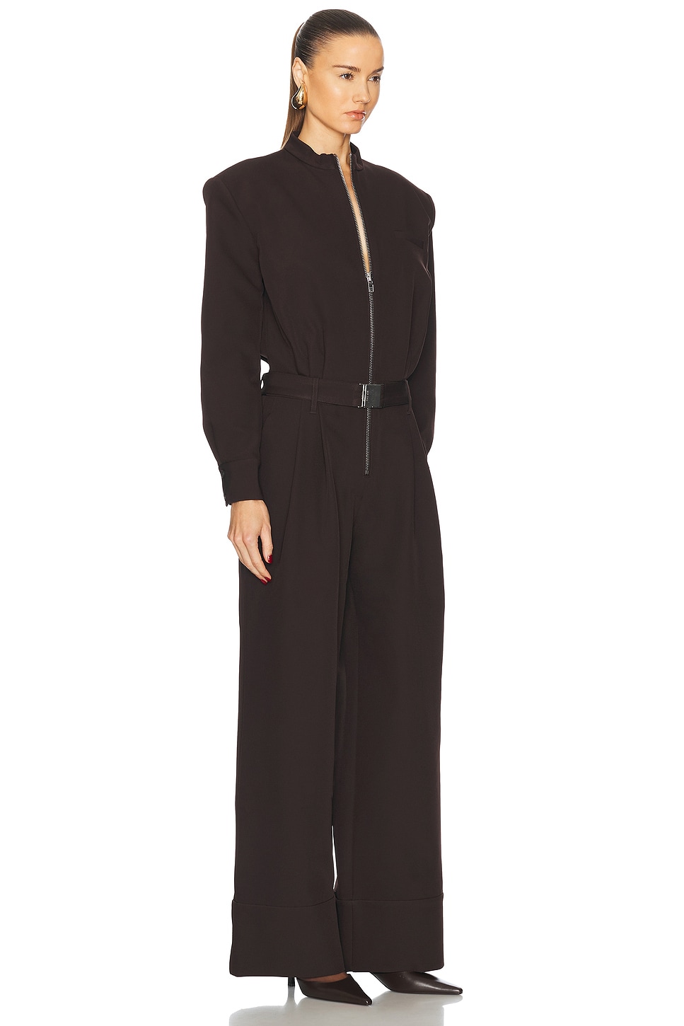 Shop Ser.o.ya Vera Jumpsuit In Ash Brown