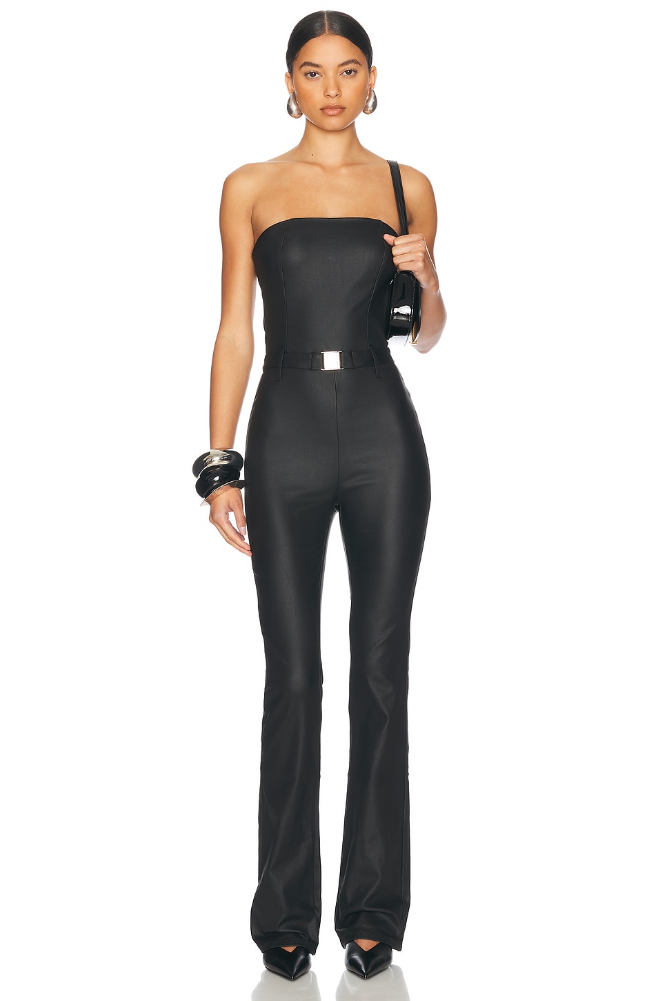 Vice Slim Flare Jumpsuit in Black