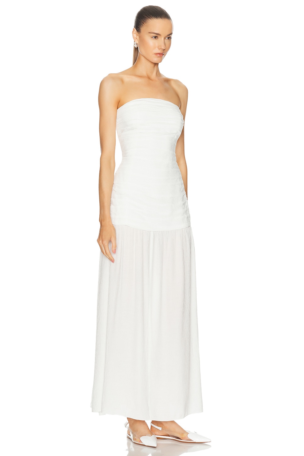 Shop Ser.o.ya Gardenia Maxi Dress In Porcelain