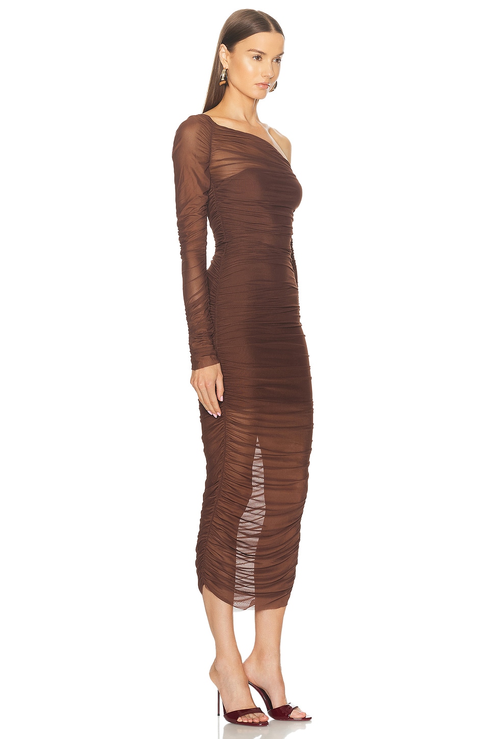 Shop Ser.o.ya Chantae Mesh Dress In Coconut