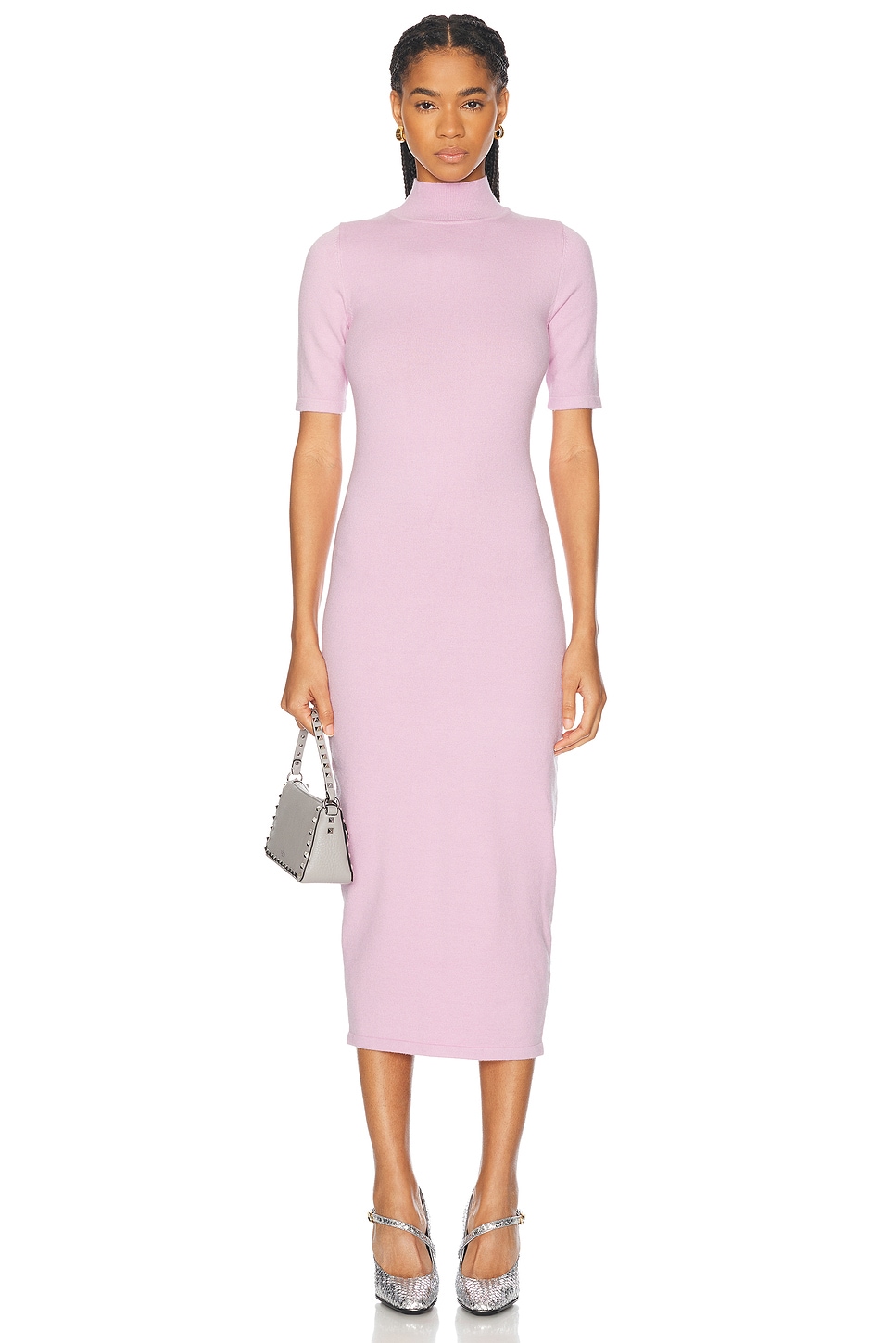 Jana Knit Midi Dress in Pink