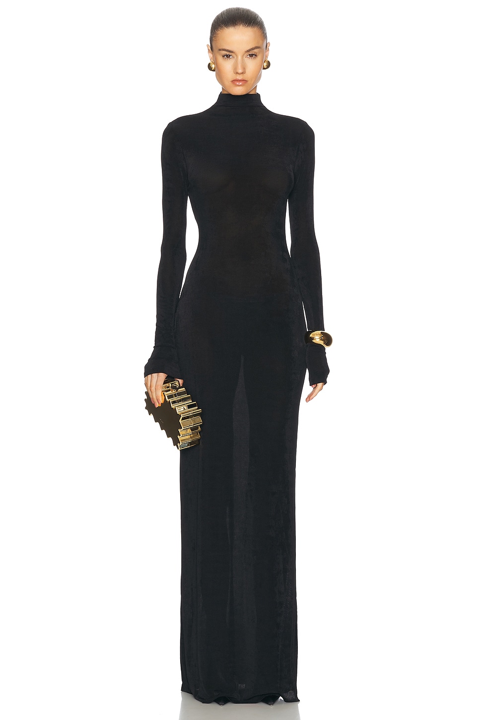 Image 1 of SER.O.YA Kim Maxi Dress in Black