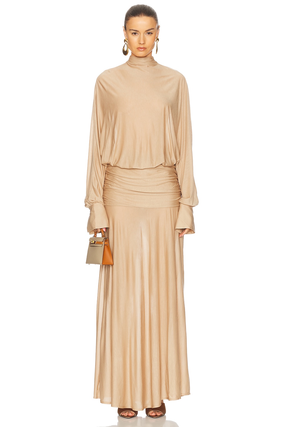 Swan Gown in Tan