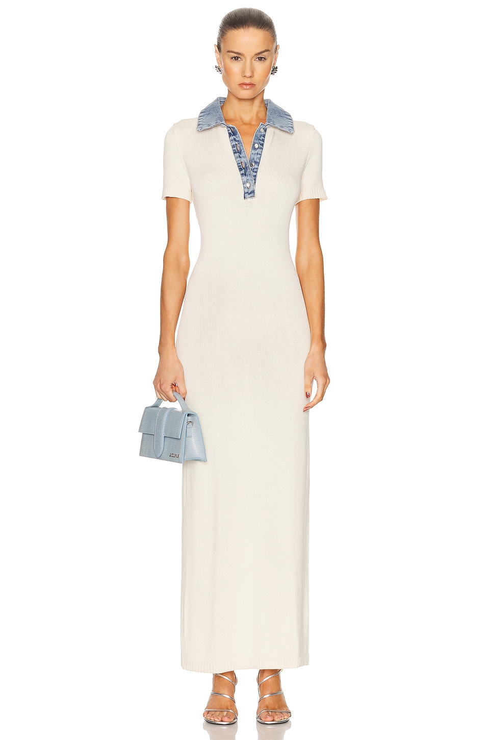 Image 1 of SER.O.YA Reye Maxi Dress in Eggshell & Coastline