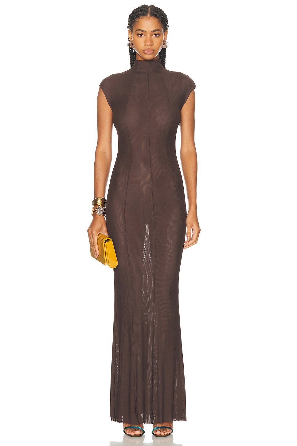 Laissa Maxi Dress in Brown