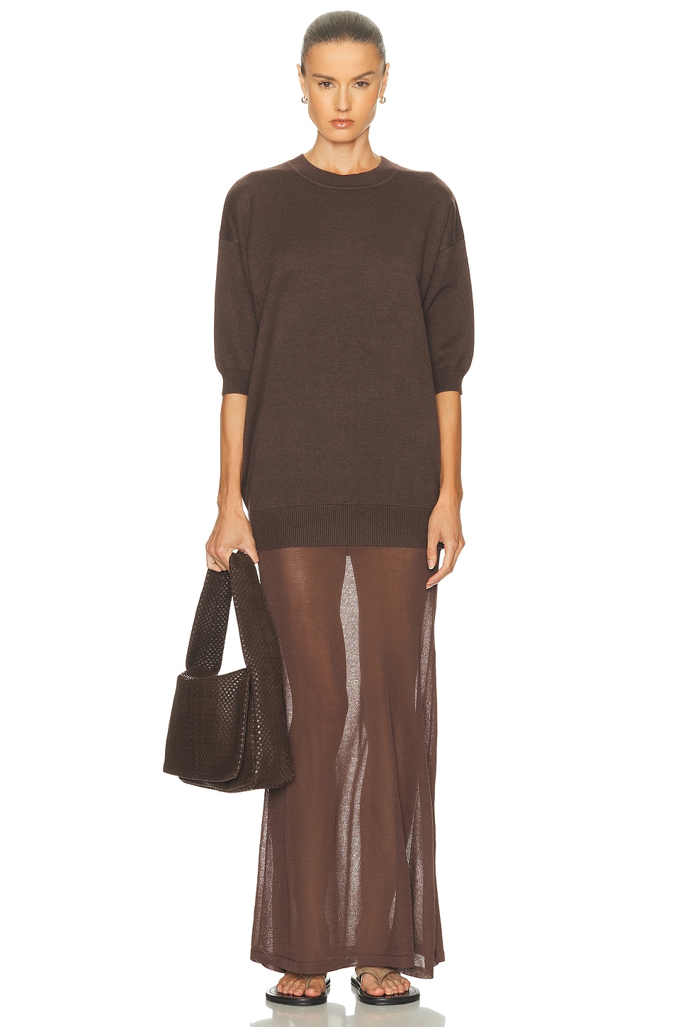 Image 1 of SER.O.YA Arwen Maxi Dress in Slate Brown