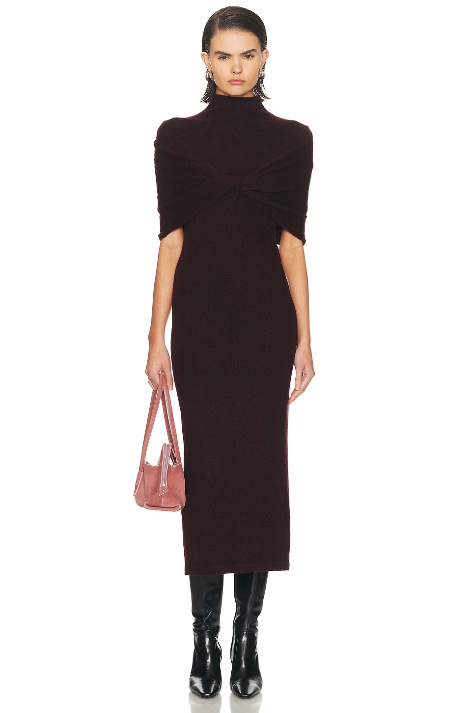 Image 1 of SEROYA Wisteria Dress in Merlot