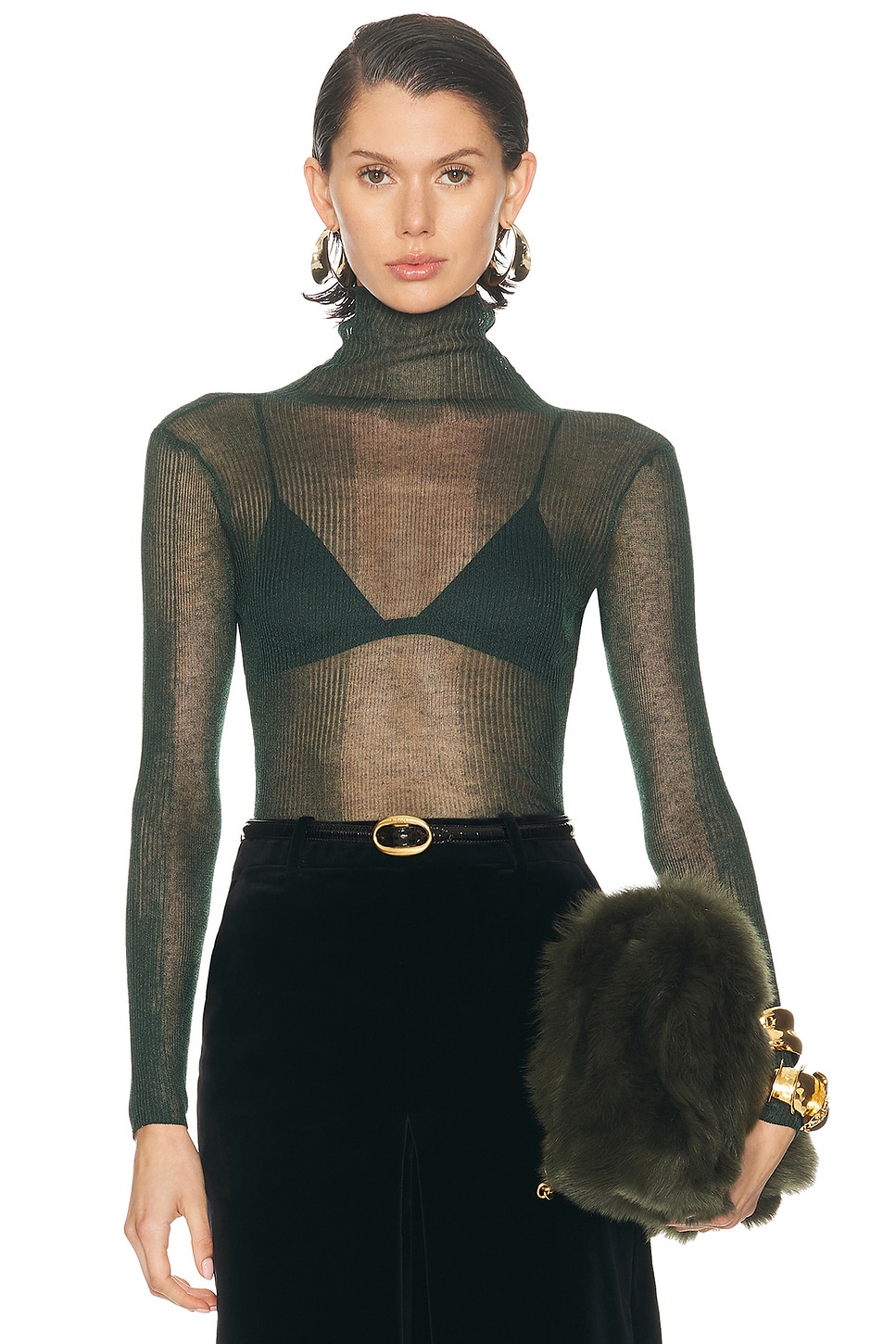 Image 1 of SEROYA Piper Sweater in Evergreen