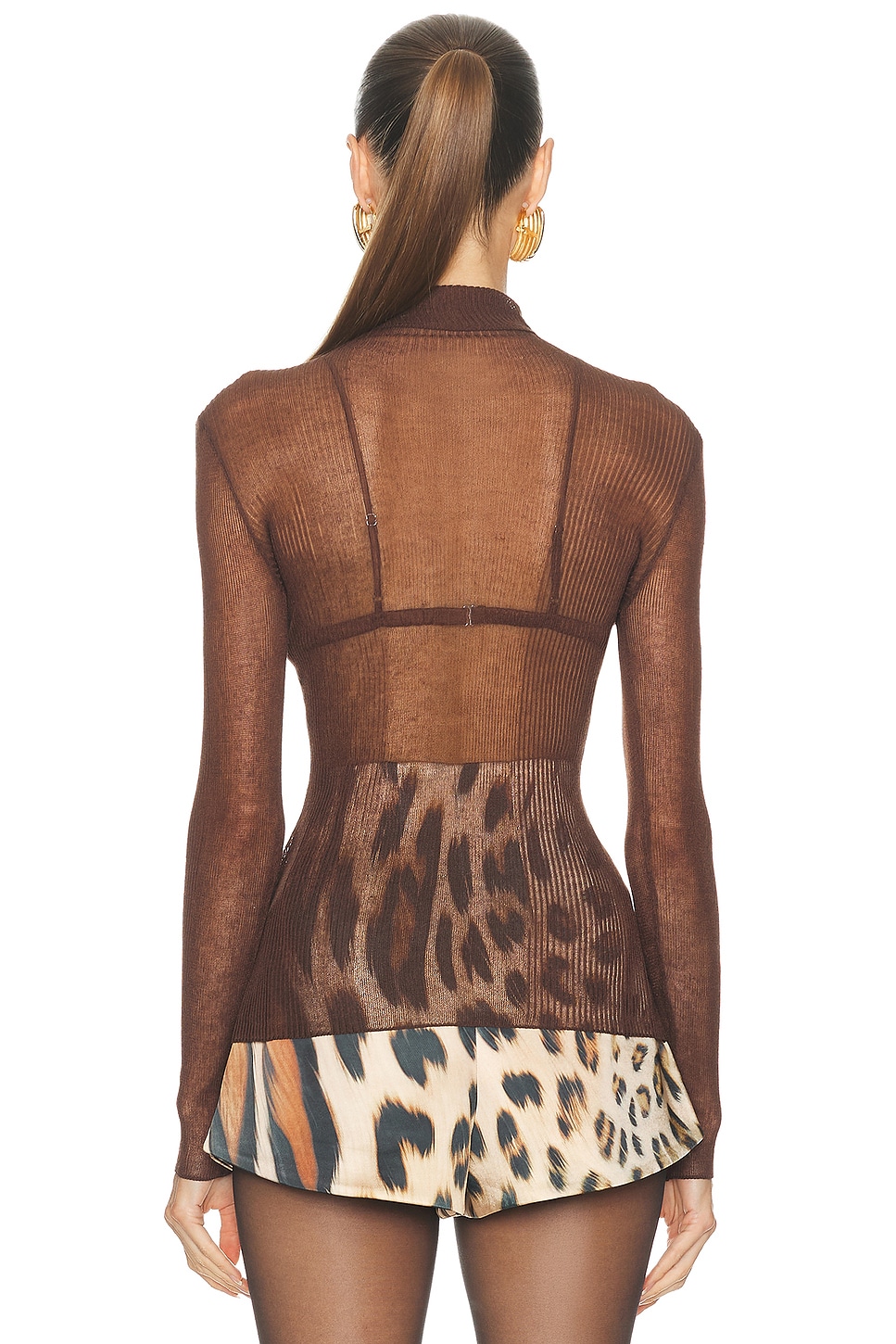 Image 3 of SEROYA Piper Sweater in Slate Brown