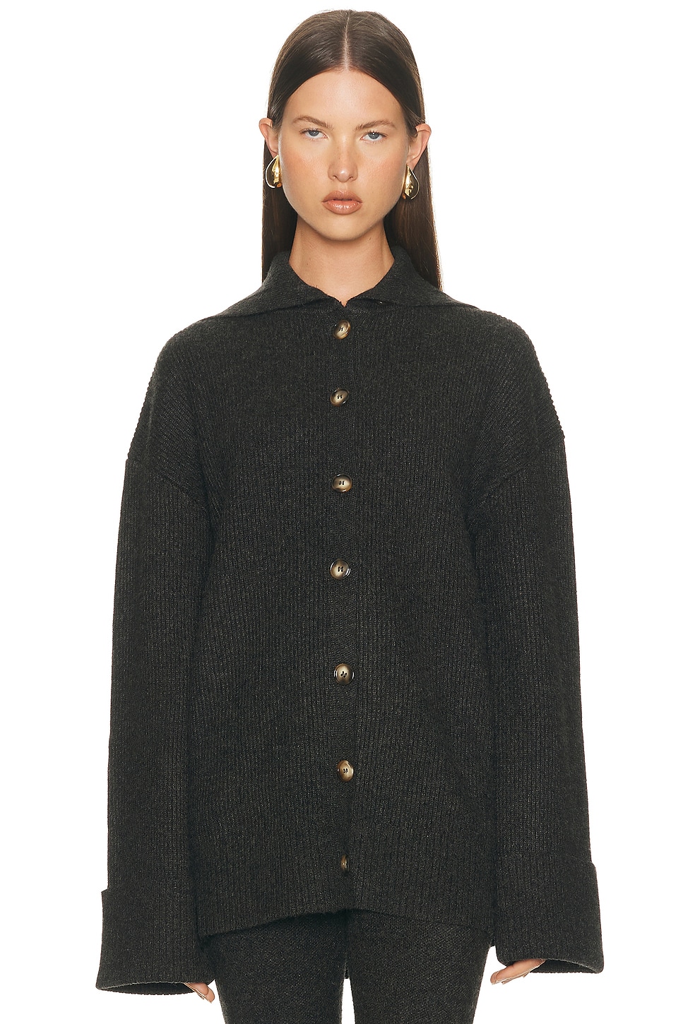 Image 1 of SEROYA Sal Sweater in Dark Charcoal