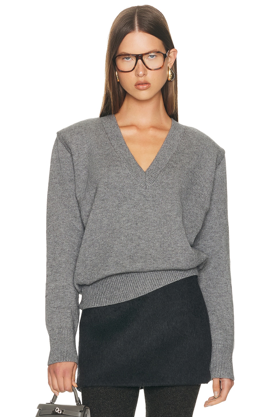 Image 1 of SEROYA Sylvie Sweater in Medium Grey