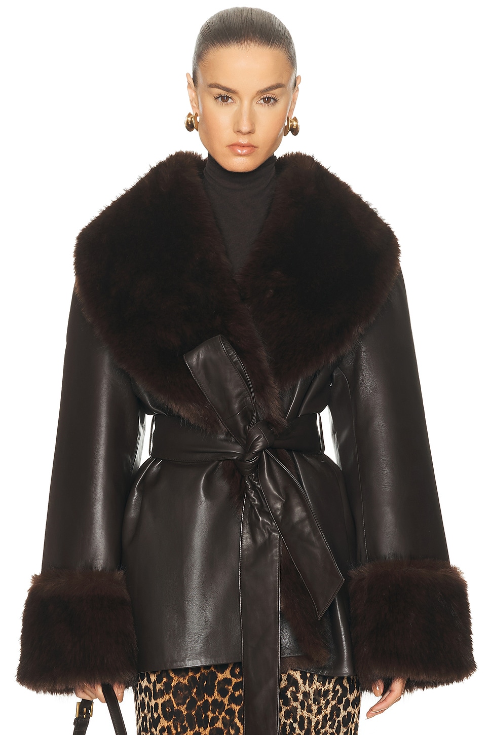Image 1 of SEROYA Daly Coat in Ash Brown