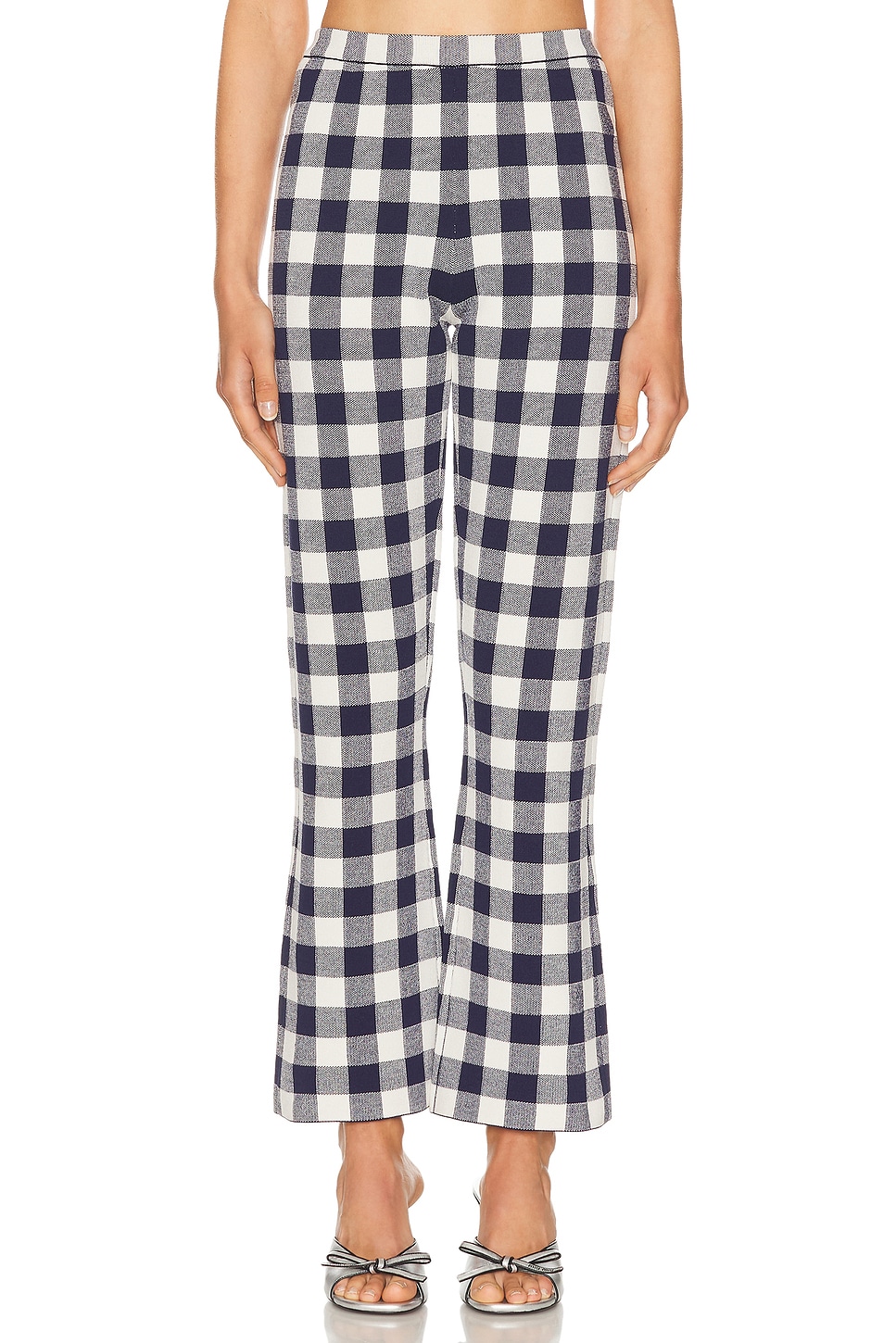 Image 1 of SER.O.YA Talia Pant in Navy Gingham in Classic Navy Gingham