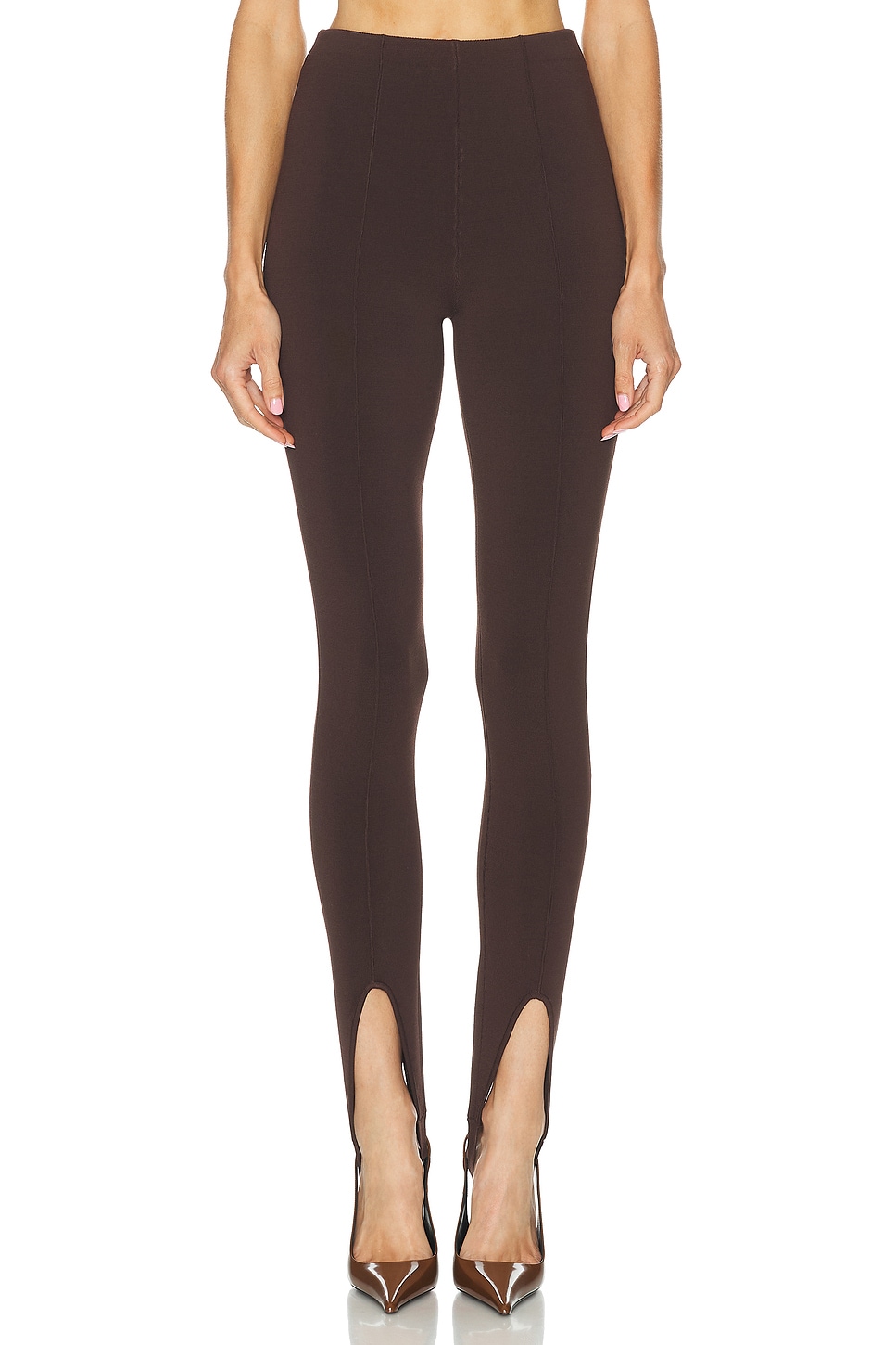 Image 1 of SEROYA Kelsey Stirrup Legging in Slate Brown