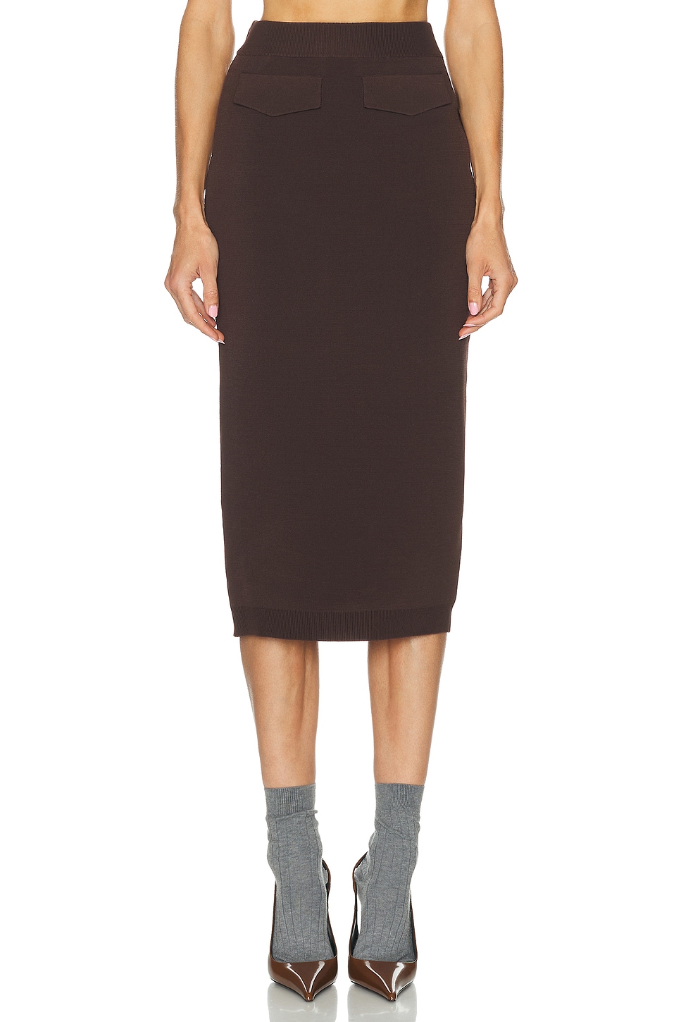 Image 1 of SEROYA Opal Skirt in Slate Brown