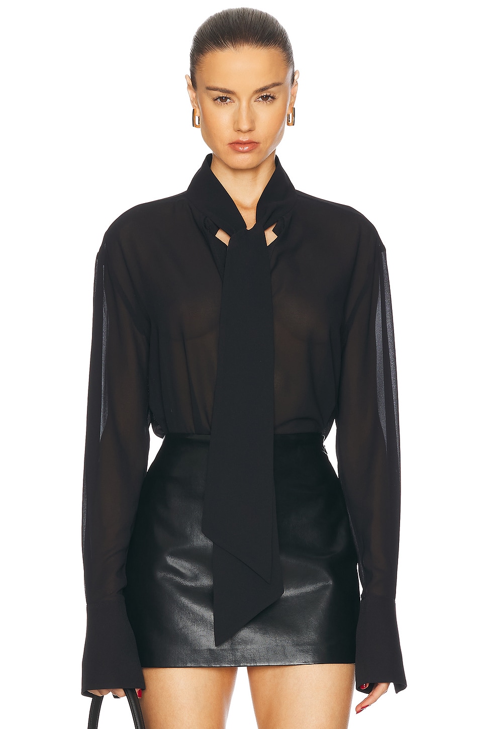 Image 1 of SER.O.YA Neave Button Down Shirt in Black