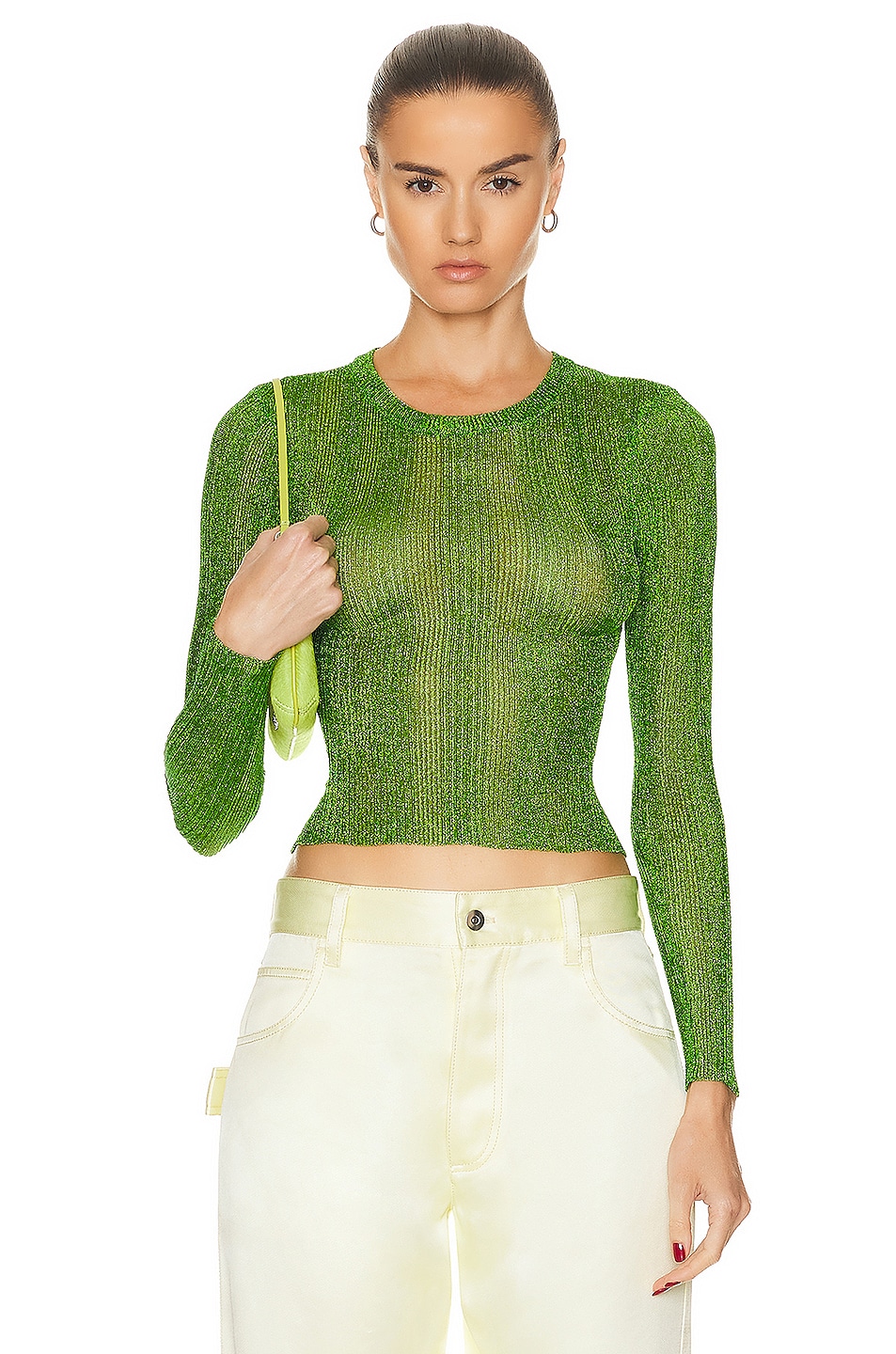 Image 1 of SER.O.YA Paxton Top in Chartreuse