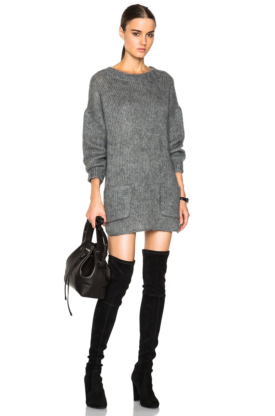 Image 1 of Soyer Aurora Sweater Dress in Cement
