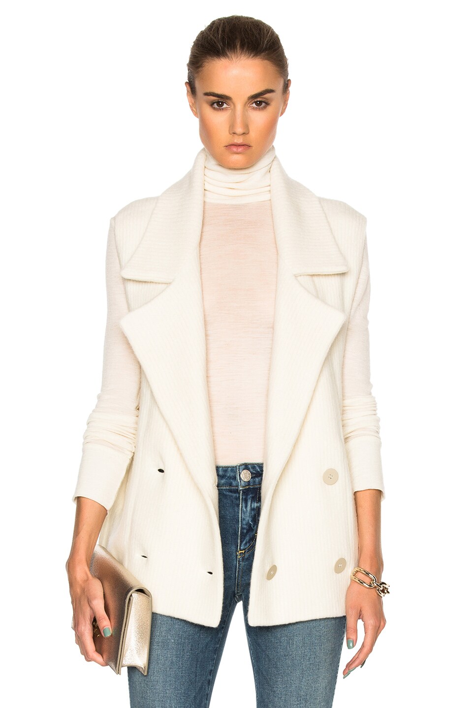 Image 1 of Soyer Notch Collar Vest in Ivory
