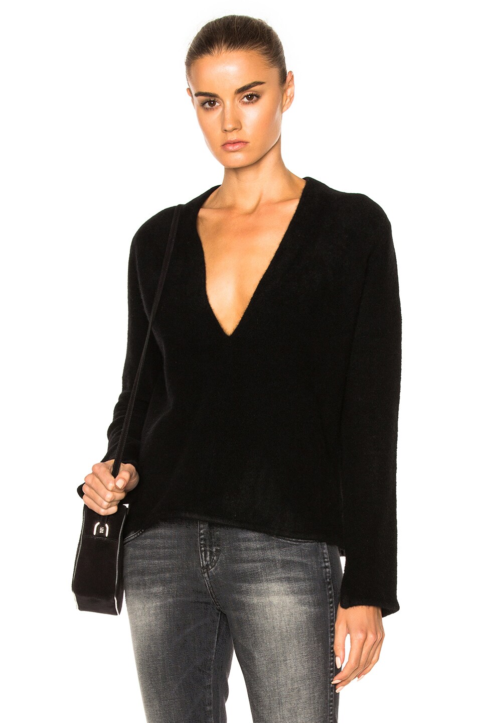 Image 1 of Soyer Deep V Sweater in Black