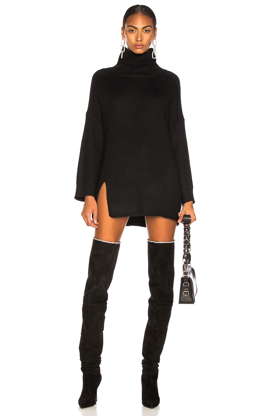 Image 1 of Soyer Celine Sunday Sweater Dress in Black