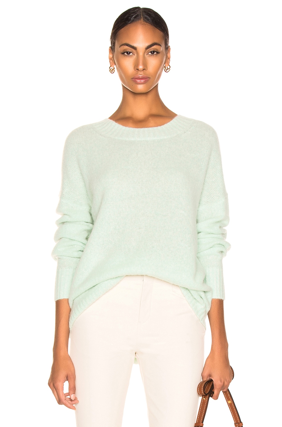 Image 1 of Soyer Anna Cashmere Scoopneck in Celadon