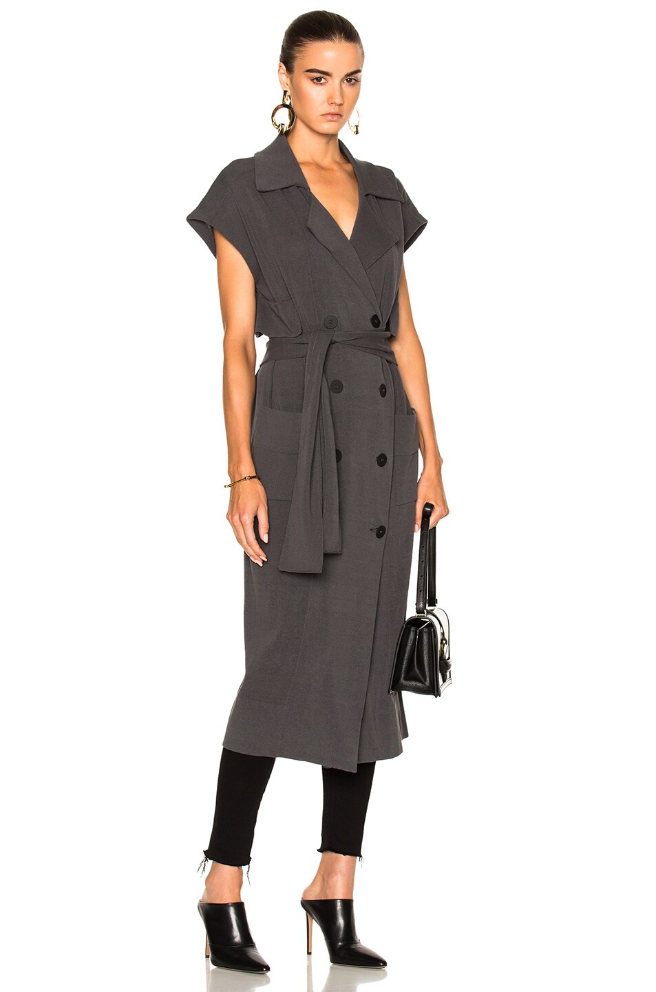 Image 1 of Soyer Marge Sleeveless Trench Coat in Pewter
