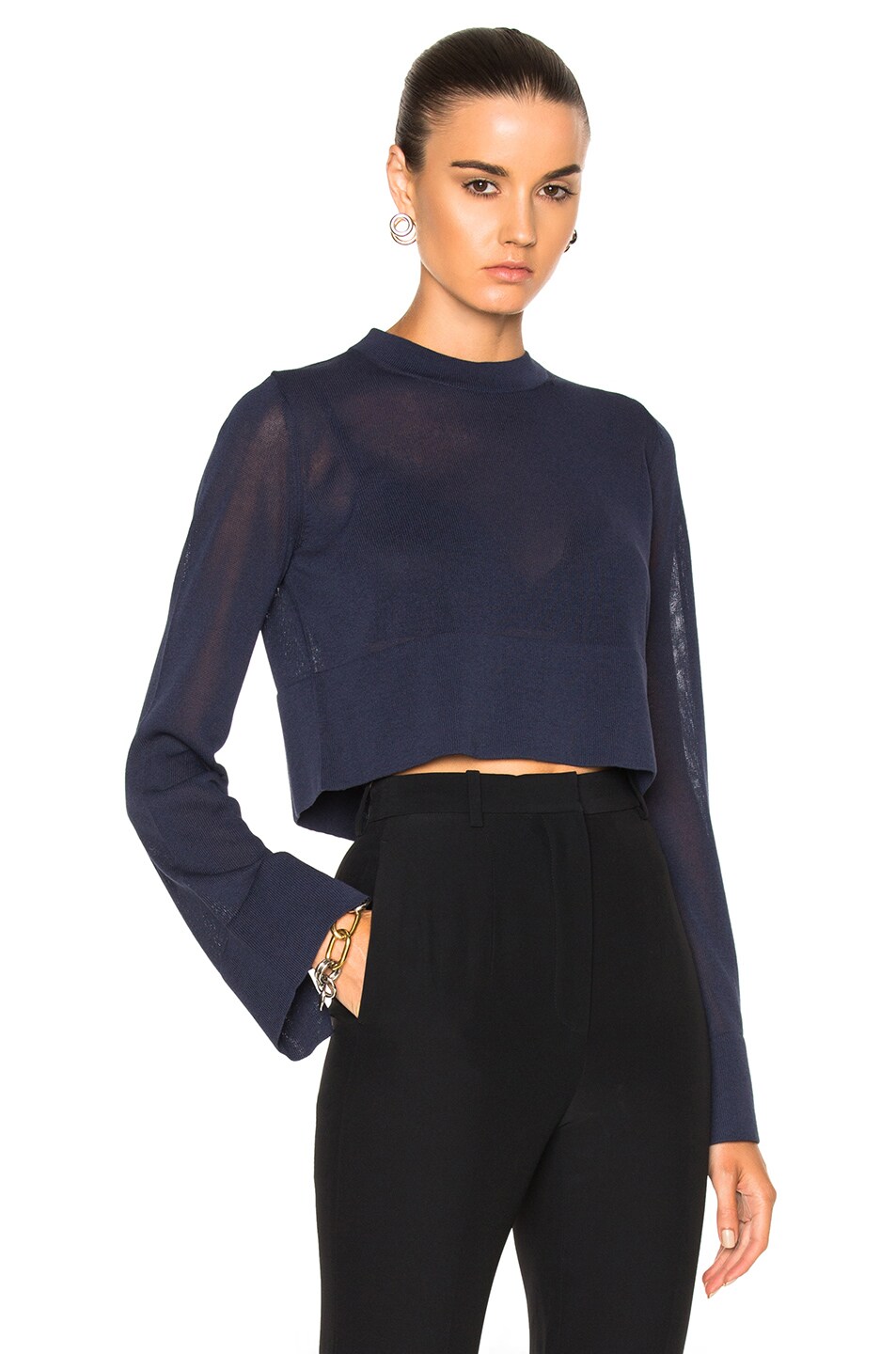 Image 1 of Soyer Pippo Cropped Top in Navy