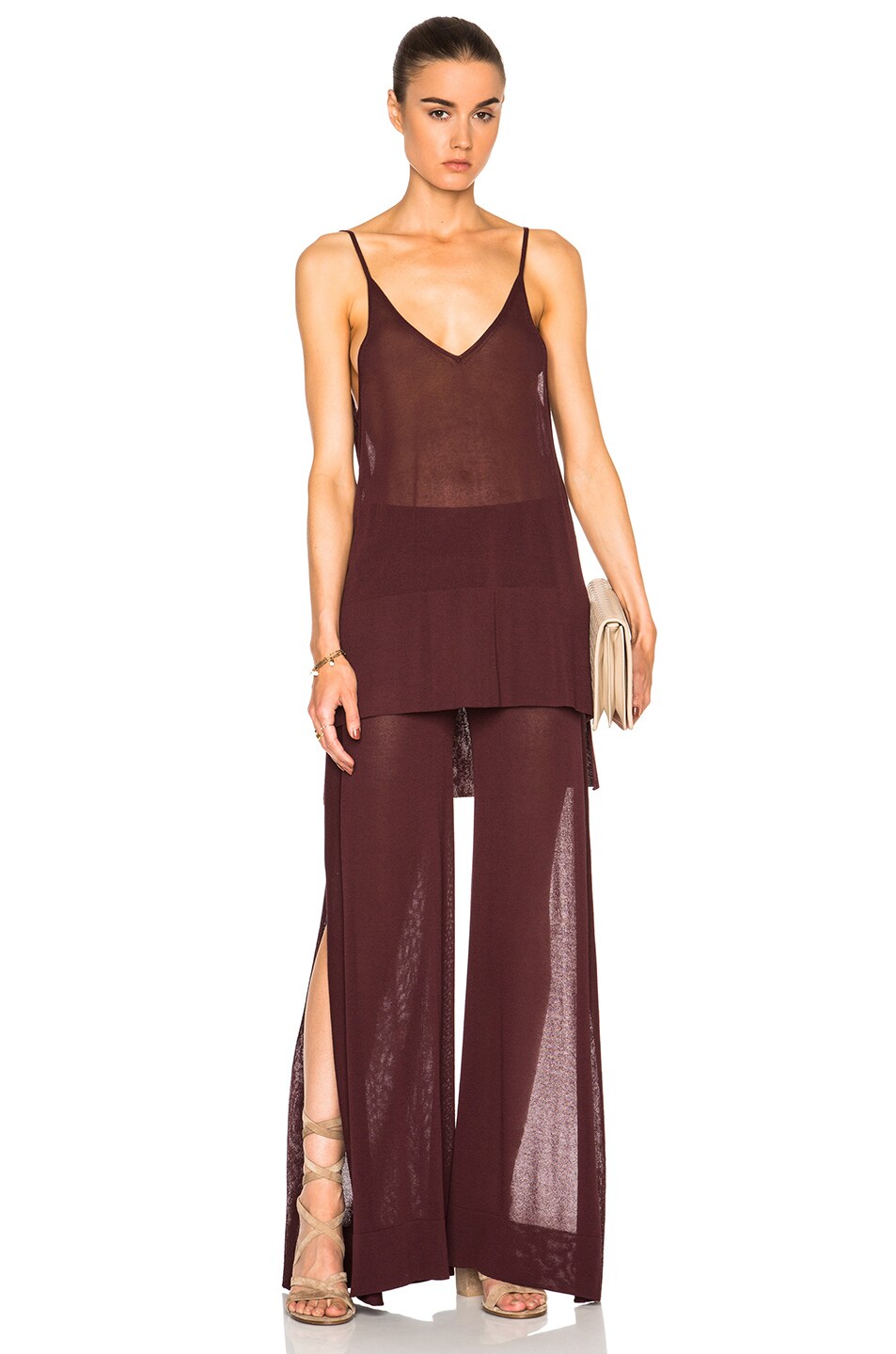 Image 1 of Soyer V Neck Camisole Top in Plum