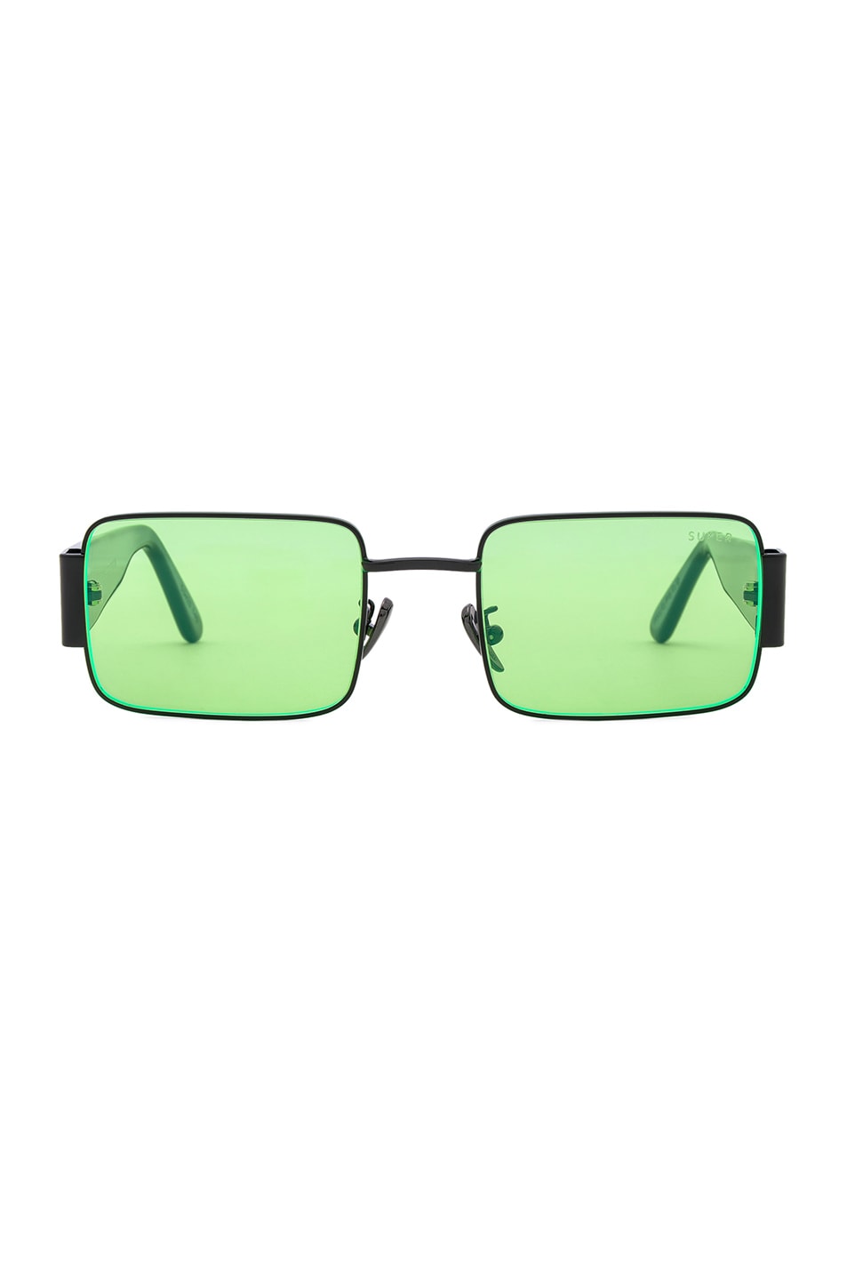 Image 1 of SUPER Z Acid Green Sunglasses in Black & Green