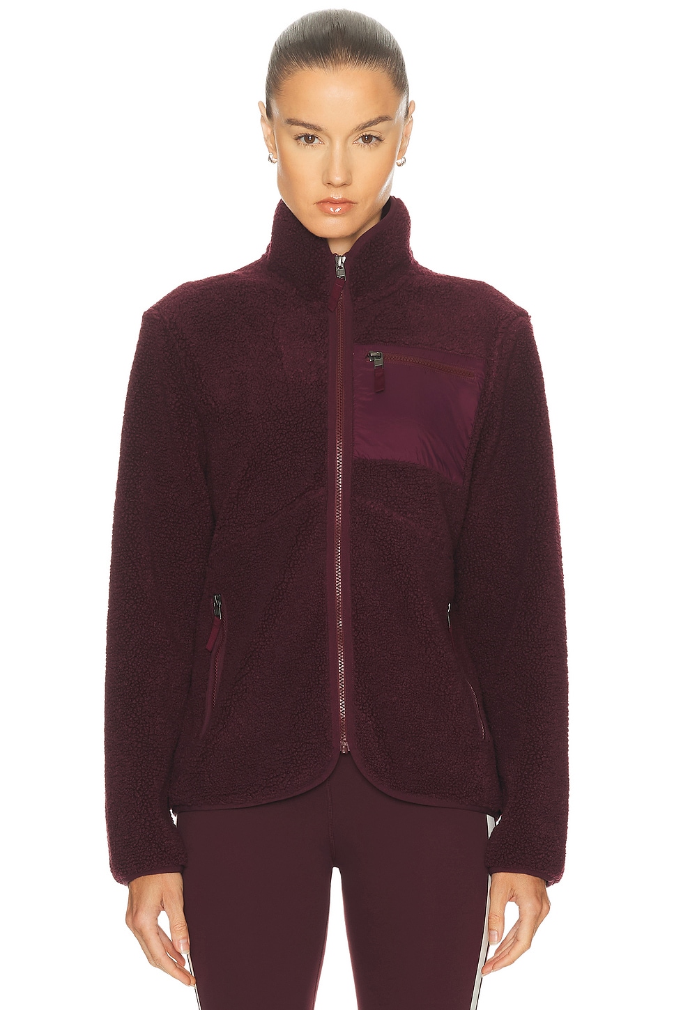 Splits59 Harris Sherpa Jacket Dark Cherry In Burgundy