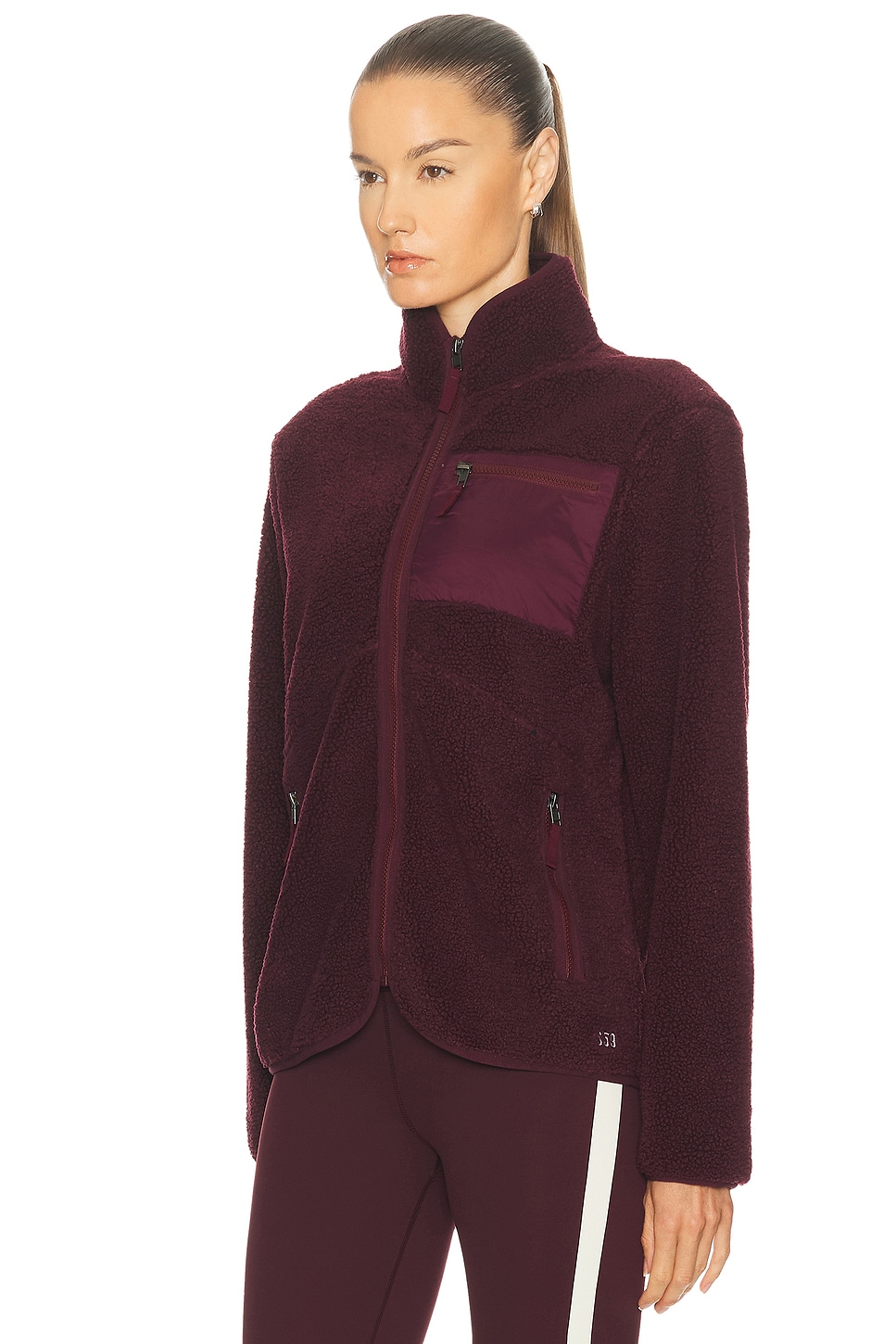 Splits59 Harris Sherpa Jacket Dark Cherry In Burgundy
