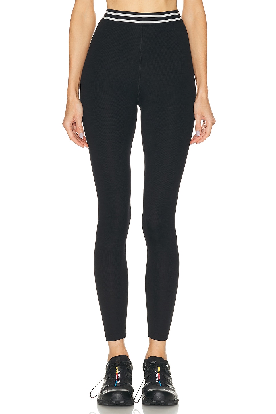 Image 1 of Splits59 Bailey High Waist Active Rib 7/8 Legging in Black