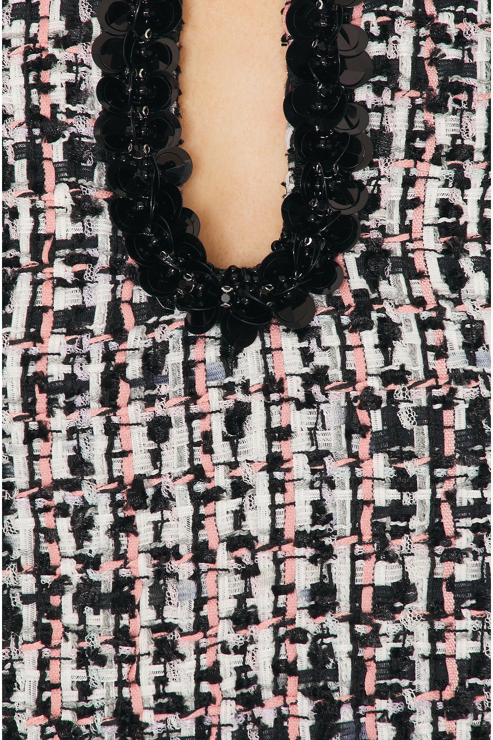 self-portrait Boucle Embellished Mini Dress