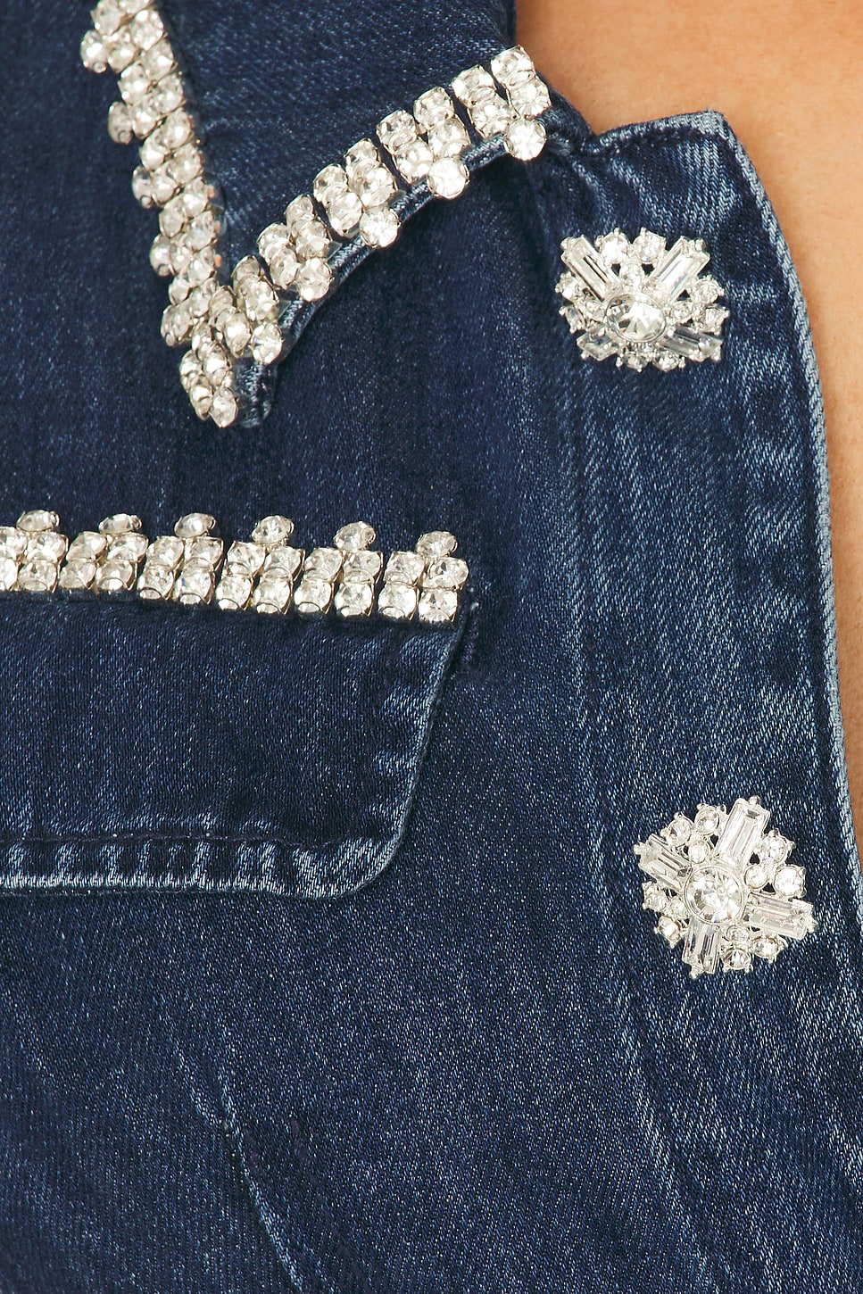 Denim Collared Mini Dress - Image 1