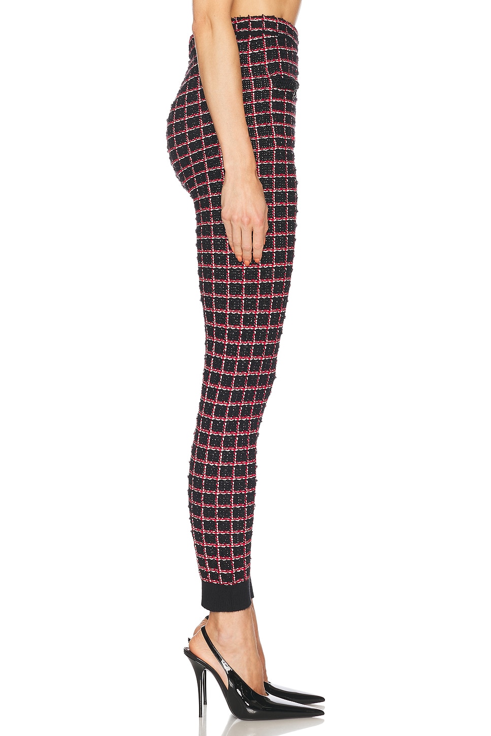 self-portrait Check Knit Legging