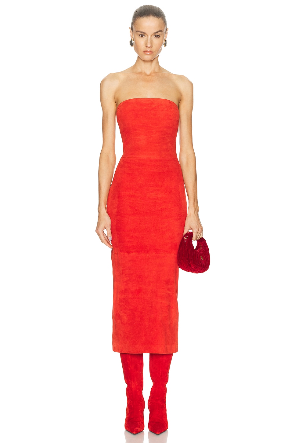 Image 1 of SPRWMN Tube Dress in Red