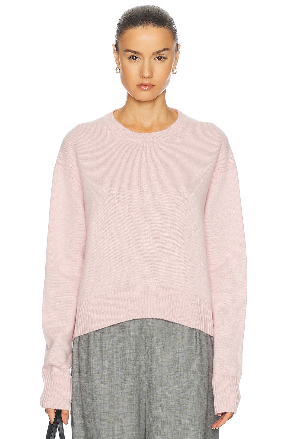 Cashmere Boxy Sweater in Blush