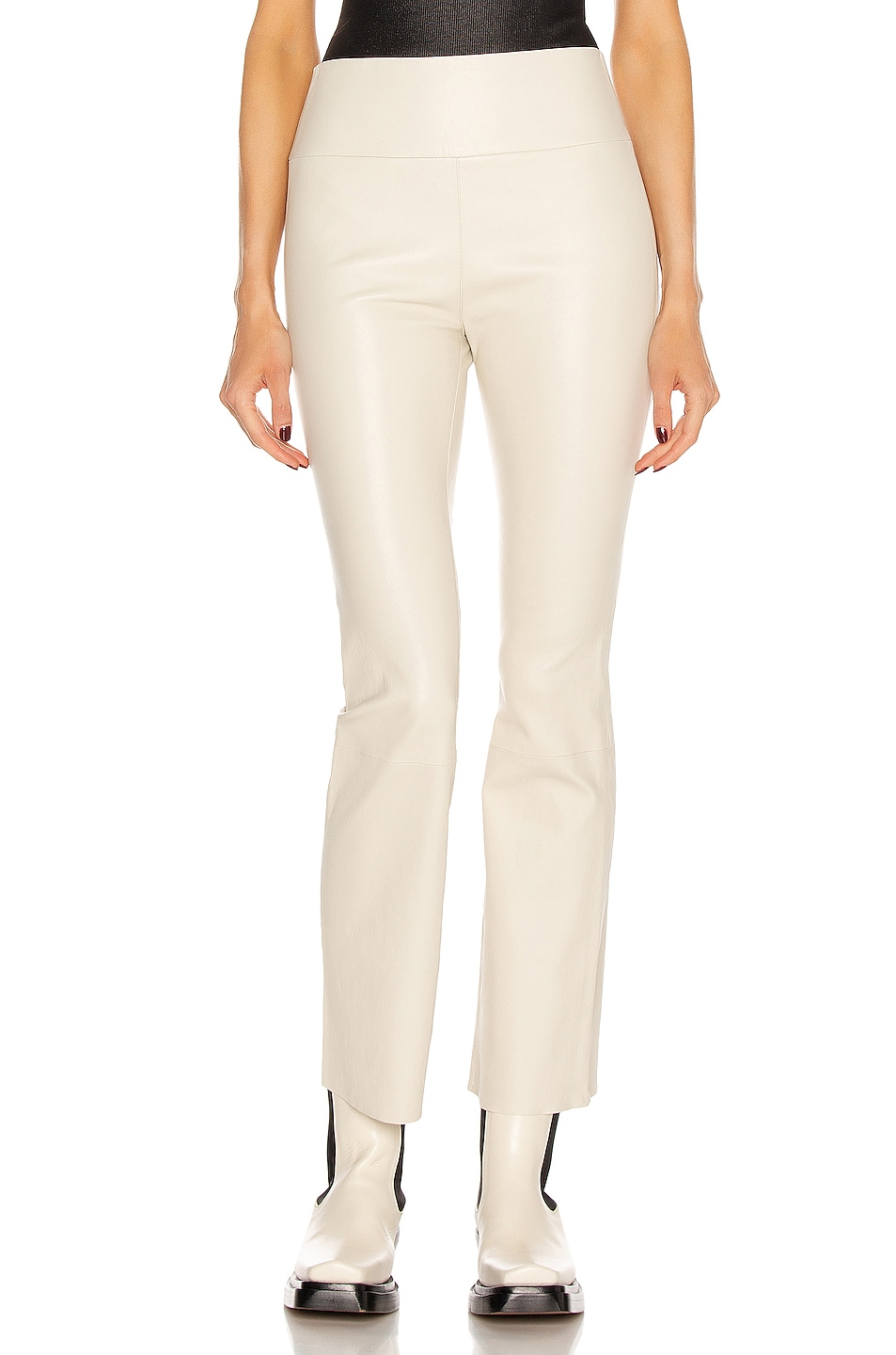 Image 1 of SPRWMN Ankle Flare Legging in Off White