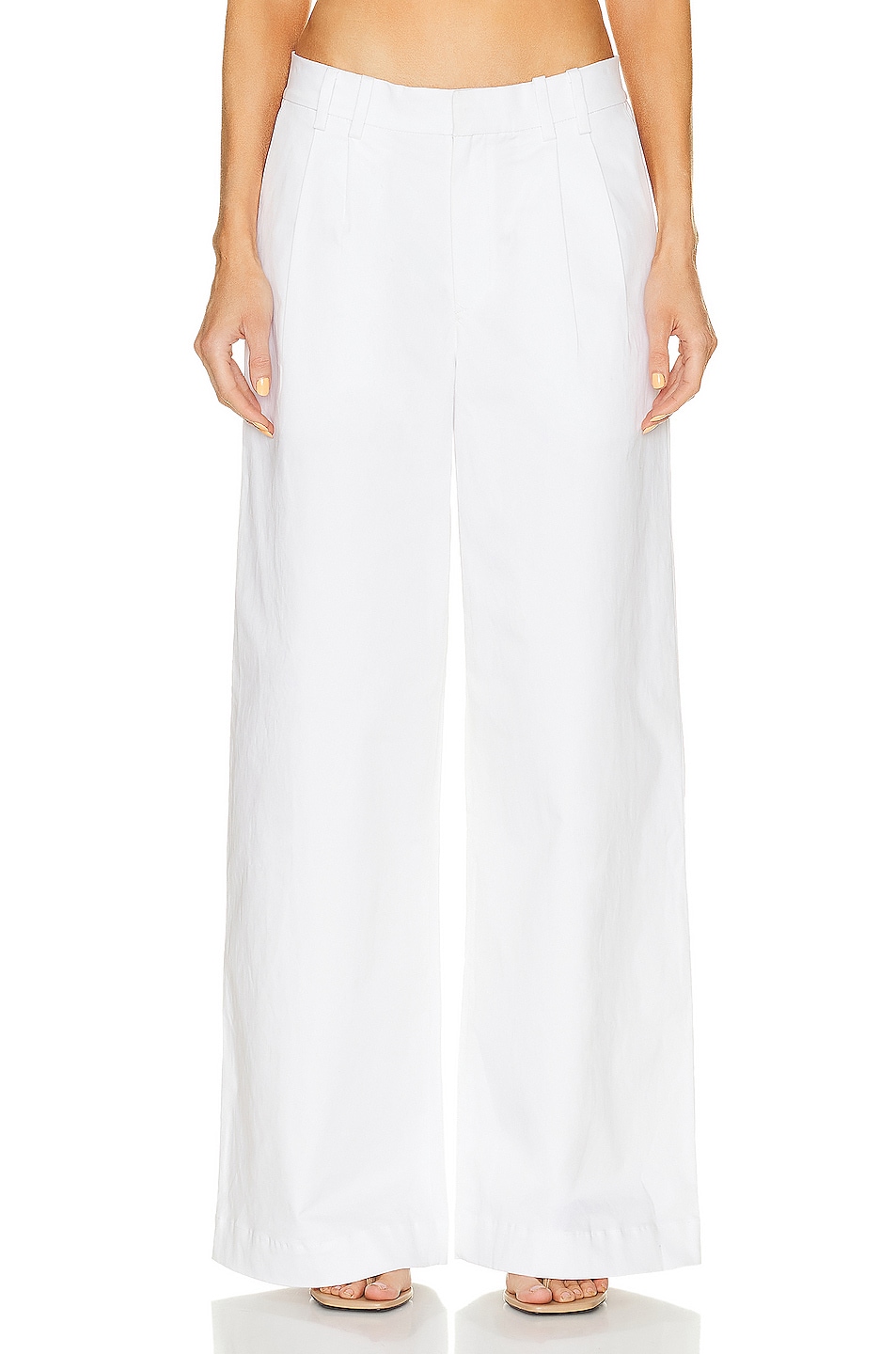Image 1 of SPRWMN Pleated Trouser in White