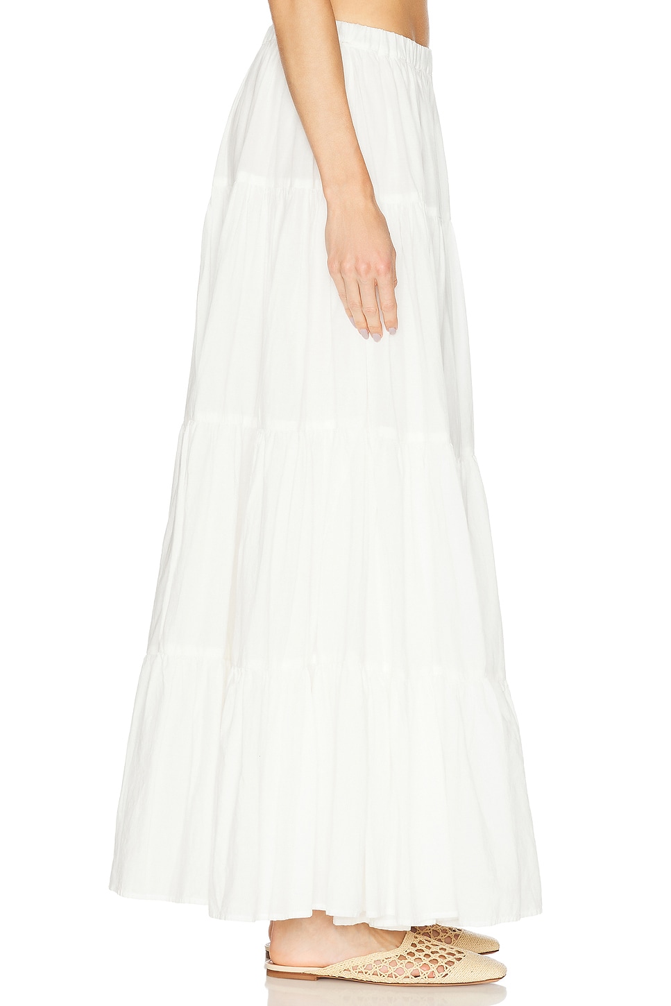 SPRWMN Shirred Ruffle Tiered Skirt thumbnail