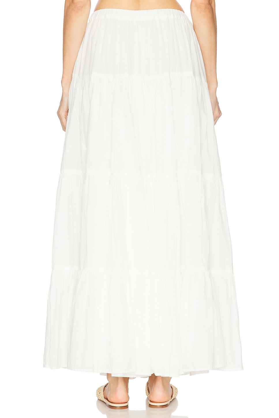 SPRWMN Shirred Ruffle Tiered Skirt thumbnail