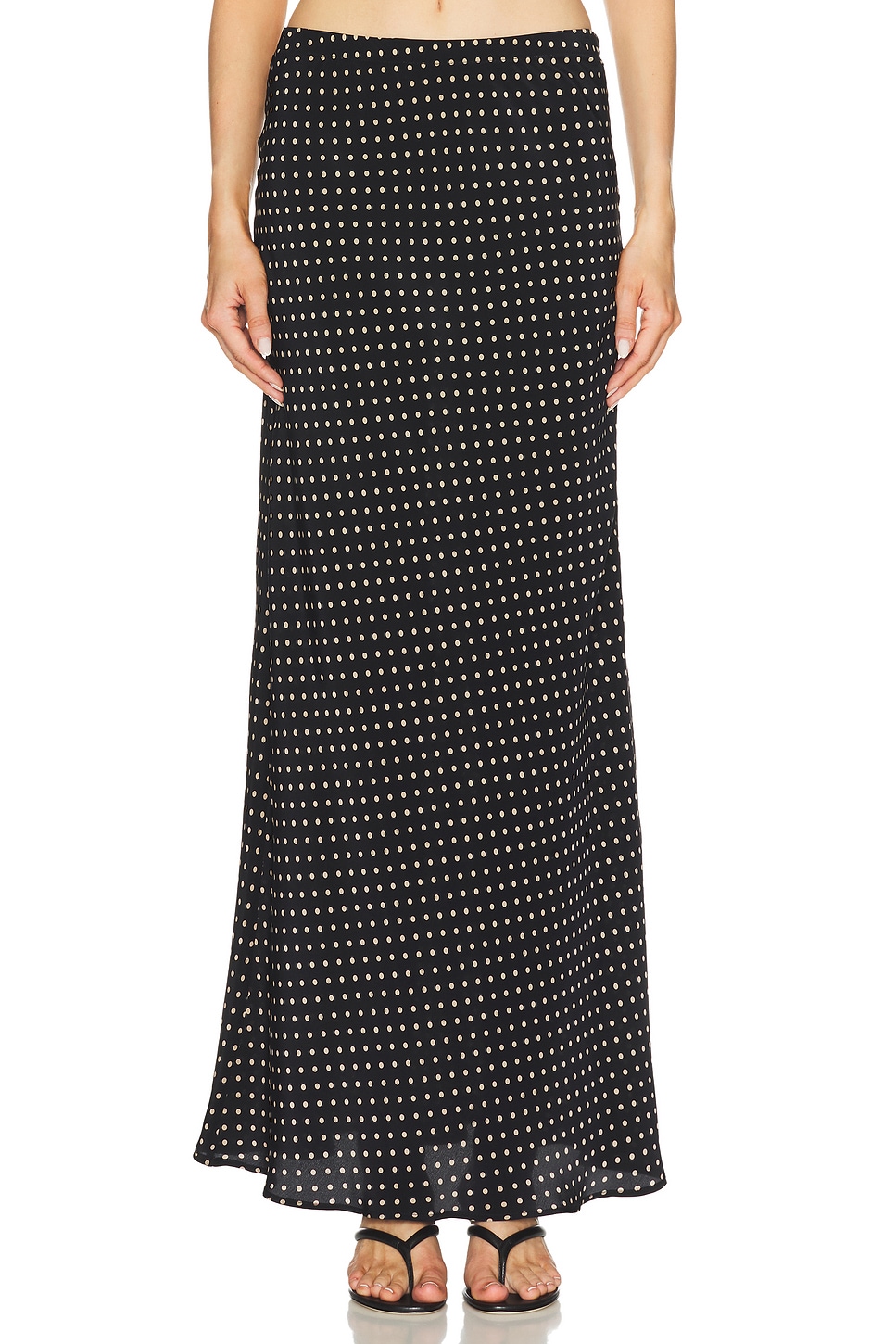 SPRWMN Bias Silk Maxi Skirt in Black