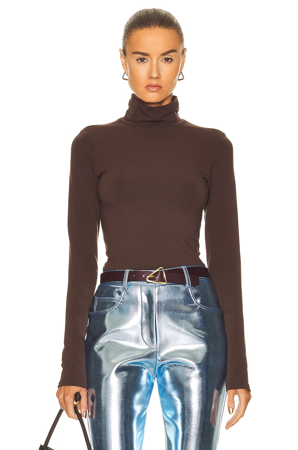City Long Sleeve Top in Chocolate